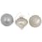 12ct. 3-Finish Champagne & Silver Glass Ornaments